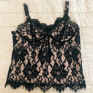 Single Black Lace Top
